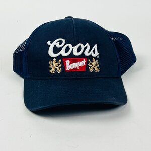 Coors Banquet Trucker Hat Snapback Mesh Adjustable Blue